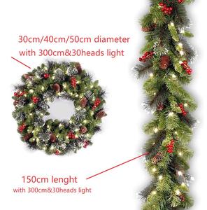 Les nouvelles couronnes <span class=keywords><strong>de</strong></span> Noël en vignes <span class=keywords><strong>de</strong></span> houx, populaires sur <span class=keywords><strong>Amazon</strong></span>, sont des décorations d'intérieur et des ornements pour les maisons occidentales. - Product Image 5