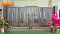 Dernière entrée principale automatique conception électrique extérieure en aluminium allée bi porte pliante