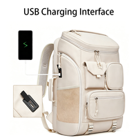 Bolsa de Viaje Impermeable con Puerto de Carga USB, Compartimento para Zapatos, para Computadora de 17 Pulgadas, para Viajes de Negocios, Mochila para Portátil de Gran Capacidad