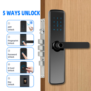 <span class=keywords><strong>Nouvelle</strong></span> <span class=keywords><strong>serrure</strong></span> intelligente biométrique numérique à empreintes digitales et mot de passe Ttlock pour portes en bois - Product Image 2
