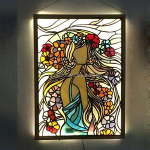 Panel de Vidrio Emplomado Personalizado con Diseño de Catedral China, para Ventana, Puerta o Pared, Estructura Sólida, Decoración Hecha a Mano - Product Image 4