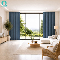 Rideaux Électroniques Motorisés Intelligents Automatisés à Télécommande, Texture Lin, pour Chambre à Coucher, Rideau de Fenêtre Intérieur