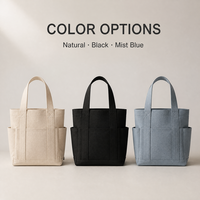 Sac fourre-tout personnalisé pour la rentrée scolaire, toile 12 oz avec compartiment pour ordinateur portable de 16 pouces, multi-poches, porte-bouteille d'eau, sac de campus