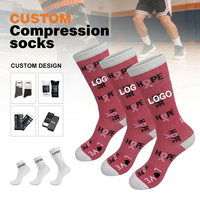Chaussettes de compression respirantes, chaussettes de course légères pour les sports d'été et la remise en forme
