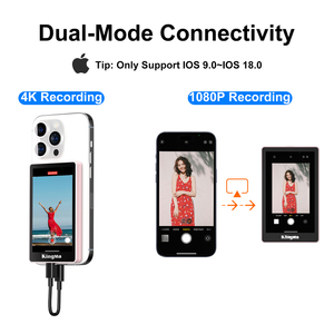 Kingma New 4K Ảnh Tự Sướng Màn Hình Từ Điện Thoại Vlog Màn Hình Với Sync Trở Lại Máy Ảnh Cho Android Iphone15 16 Cho Live Streaming Tik - Product Image 3