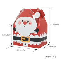 Caja de regalo de Navidad, bolsas de golosinas, recuerdo de fiesta para niños, caja de papel de regalo de dulces, casa de cartón, cajas de regalo de dulces con asa