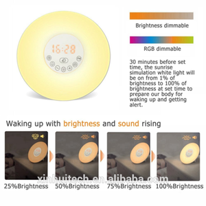 <span class=keywords><strong>Réveil</strong></span> intelligent Lumière Nature Son Lever du Soleil <span class=keywords><strong>Réveil</strong></span> Couleur RVB <span class=keywords><strong>Radio</strong></span> FM Pour Chambre <span class=keywords><strong>Lampe</strong></span> <span class=keywords><strong>De</strong></span> <span class=keywords><strong>Chevet</strong></span> Veilleuse Horloge <span class=keywords><strong>De</strong></span> Bureau - Product Image 4
