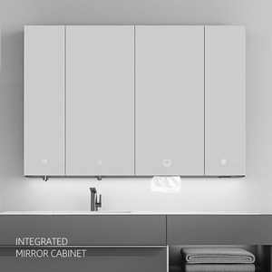 Diseño moderno, montaje en pared sin contacto, secador de manos automático, dispensador de papel higiénico, armario de <span class=keywords><strong>baño</strong></span> de acero inoxidable, <span class=keywords><strong>espejo</strong></span> - Product Image 3