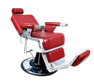 Fauteuil de barbier rétro pour hommes, inclinable, pour coiffure et rasage, chaise de salon de coiffure, tabouret de coupe de cheveux, chaise pivotante de salon de coiffure - Product Image 2