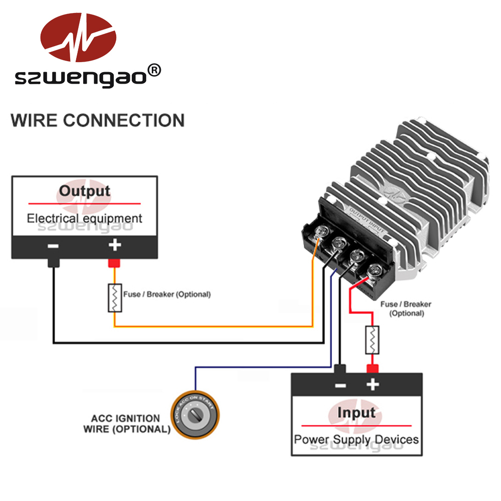 Convertitore CC/CC 36V A 12V - 335W, Per Carrelli Golf, Camper E Auto