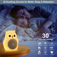 Machine à bruit blanc pour bébé avec veilleuse intégrée, 30 sons apaisants, rechargeable, machine à bruit blanc pour le sommeil du bébé
