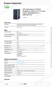 APC UPS SYA16K16IXR Symmetra LX 16kVA スケーラブル対応（最大16kVAまで拡張可能）N+1 エクステンデッドラン タワー型バッテリーバックアップUPS - Product Image 5