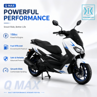 Moto Q Max 150 150cc, 10kW, 4 temps, refroidissement par air, essence, couple de 14 N.m, pneus 120/70-13, frein à disque, 130 kg, réservoir de 10 L