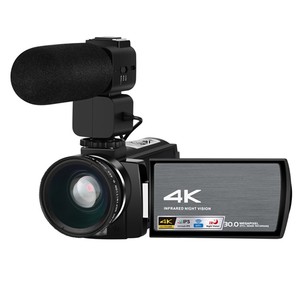 Videocamera 4K UHD AE8 con Batteria Esterna, Visione Notturna a Infrarossi, <span class=keywords><strong>WiFi</strong></span>, Sensore CMOS 8MP, Zoom Digitale 16X, Funzione Macro - Product Image 1