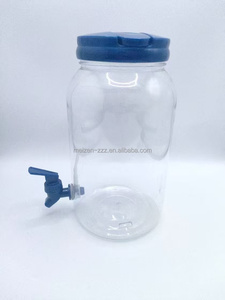 <span class=keywords><strong>Carafe</strong></span> en plastique de grande capacité Pichet PET Party Cold Juice Beer Conteneur en plastique transparent Distributeur de boissons Ensemble avec <span class=keywords><strong>robinet</strong></span> - Product Image 2