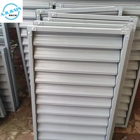 Fenêtre à persiennes en alliage d'aluminium de couleur personnalisée, grille de ventilation étanche