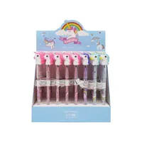 Crayon en plastique licorne avec gomme et taille-crayon, ensemble de jouets à dessiner pour enfants