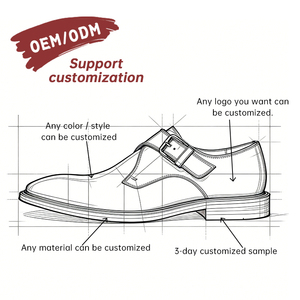 OEM Custom Business Formal Casual Breathable Comfort Engraving Lace-Up Waterproof Shock Resistant Oxfords Men's Shoes Autumn - Product Image 3