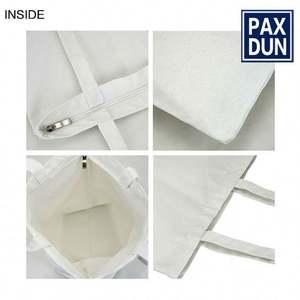 Sac fourre-tout personnalisé en gros avec logo par transfert thermique, sac de courses en coton à prix abordable, sac fourre-tout en toile personnalisé - Product Image 5