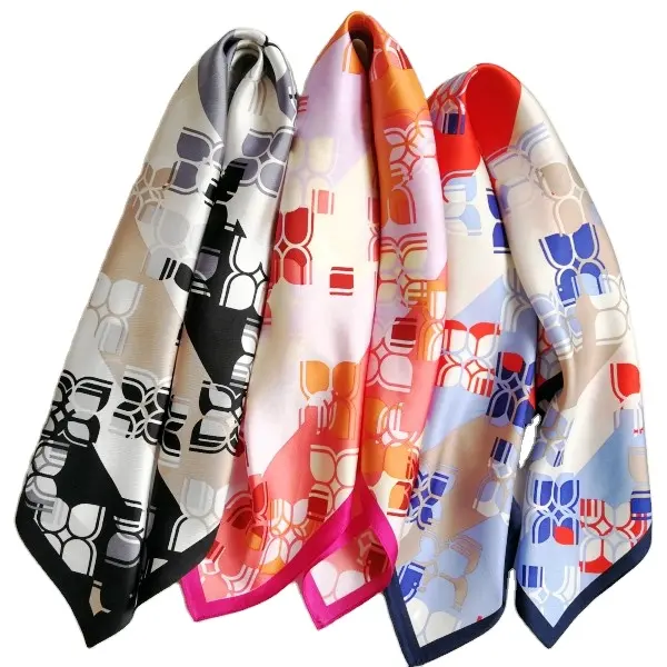 Não mínimo 100% lenço de seda puro suzhou, lenços de seda impressos personalizados