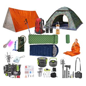 Kit <span class=keywords><strong>de</strong></span> <span class=keywords><strong>survie</strong></span> professionnel en plein air pour 2-3 personnes, équipement d'urgence pour 72 heures, randonnée, sac à dos <span class=keywords><strong>de</strong></span> voyage, sac <span class=keywords><strong>de</strong></span> couchage en PVC <span class=keywords><strong>de</strong></span> 30L, <span class=keywords><strong>tente</strong></span> - Product Image 1