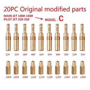 Karburator motor, 20pcs karburator utama Jet Kit Set lambat Jet <span class=keywords><strong>Pilot</strong></span> utama injector Nozzle untuk Nsr Pwk Pwm Pe Oko Keihin Koso Carb - Product Image 4
