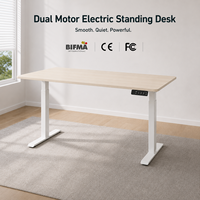Bureau de travail ergonomique à double moteur ED9, capacité de 242 lb, levage rapide à 30 m/s, bureau électrique réglable en hauteur, bureau debout réglable