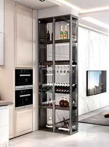 Vetrina per Vini in Vetro Personalizzata, Mobile da Parete o da Terra per <span class=keywords><strong>Soggiorno</strong></span>, Espositore di Alta Gamma per Vini <span class=keywords><strong>Rossi</strong></span> con Illuminazione, Arredamento per la Casa - Product Image 4
