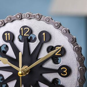 Stile meccanico europeo in metallo ingranaggio orologio <span class=keywords><strong>da</strong></span> <span class=keywords><strong>parete</strong></span> puntatore artistico orologio al quarzo Bar ristorante creativo decorativo orologio <span class=keywords><strong>da</strong></span> scrivania - Product Image 2