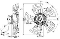 Ventilateur A4E300-AP26-19-01 S4E300-AS72-44/F02 -43 A4E300-AS72-07