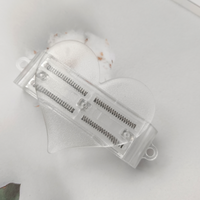Clip de téléphone portable transparent en PC en forme de grand cœur avec accessoire rétractable, support de corde suspendu DIY