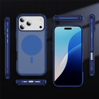 Coque magnétique semi-transparente givrée pour iPhone 18 17 16 Pro Max, compatible avec la charge sans fil, antidérapante, résistante aux chutes et anti-traces de doigts