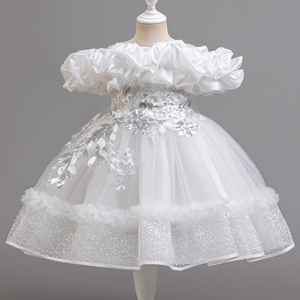Vestido en capas de princesa para niñas de gama alta 2025, <span class=keywords><strong>disfraz</strong></span> de niña de flores de malla para fiestas de cumpleaños infantiles, actuaciones de Piano, bodas - Product Image 2