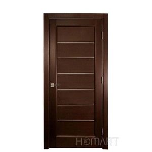 Modern tek ahşap döner kapılar katı ahşap kanatlı ön giriş için iç fiberglas anti-hırsızlık toptan fiyat ev kullanımı için - Product Image 5