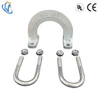 Attache de tuyau anti-oscillation réglable en acier au carbone galvanisé QT450 homologuée CE pour tuyaux d'arrosage Sch10/Sch40 1 1/2"-8"