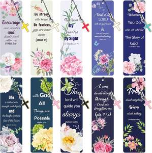 Bibbia versi segnalibri con crocifisso scrittura cristiana segnalibri segnalibri preghiera religiosa citazione ispiratrice biblica - Product Image 2