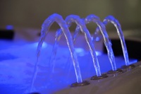 JIHUA conteneur d'expédition de piscine sans fin de 40 pieds en fibre de verre acrylique, spa de natation de haute qualité