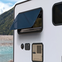Fenêtre coulissante en alliage d'aluminium pour camping-car, caravane, bateau, yacht, remorque de camping-car, verre acrylique 43R