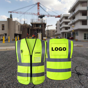 Зеленый промышленный защитный жилет с настраиваемым логотипом, класс ANSI 2, EN ISO 20471, светоотражающий, с LED-подсветкой, сетчатый, сигнальная одежда повышенной видимости - Product Image 6