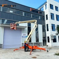 Certifié CE 10 ~ 20m 200kg Charge Haut de Gamme Ciel Hydraulique Remorque Petite Araignée Remorquable Boom Lift pour Arbre de Travail