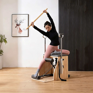 <span class=keywords><strong>Chaise</strong></span> Wunda de Pilates en bois d'érable avec pédale fendue <span class=keywords><strong>à</strong></span> maintien sûr et ressorts réglables pour l'entraînement fonctionnel de la force corporelle - Product Image 5