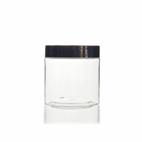 50ml 100ml 120ml 150ml 200ml 250ml 4oz 8oz récipient en plastique transparent pour animaux de compagnie pot alimentaire avec couvercle en plastique personnalisé couvercle en métal