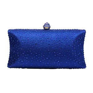 Box Type Crystal Women Wedding Bridal Evening Bag Ladies Solid color Clutch Bags