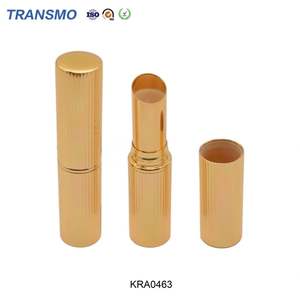 Golden Metal Lipstick Tube Custom Lipstick Tubes <b>Lip</b> <b>Balm</b> <b>Container</b> Gold Lipstick Tube - Product Image 1