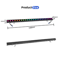 Projecteur mural linéaire LED RGBW 4-en-1 2x24W étanche IP65 DMX512 pour extérieur, façade de bâtiment, pont, paysage, éclairage de scène