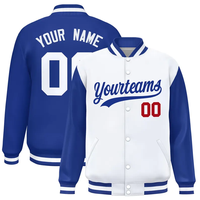 Jaket Varsity dengan Inisial dan Nama yang Dipersonalisasi, Jaket Baseball Kustom untuk Dewasa, Remaja, dan Anak-anak, Gaya Baseball