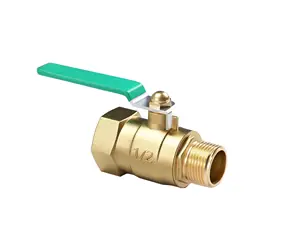 Válvula de bola de latón estándar americano 3/4 pn16 pn25 NPT bspt accesorio de 2 pulgadas válvula de flotador de bola de latón sin plomo de tres vías para gas de agua