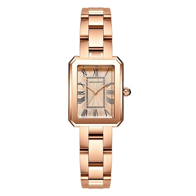 HANNAH MARTIN Brand Japanese Movement Ladies Watch Luxury Fashion Quartz Watch Stainless Steel Strap Waterproof Watch