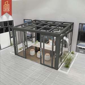 <span class=keywords><strong>Serre</strong></span> <span class=keywords><strong>murale</strong></span> <span class=keywords><strong>de</strong></span> saison avec structure en aluminium, toit plat en verre trempé et <span class=keywords><strong>polycarbonate</strong></span> pour patio, balcon, <span class=keywords><strong>jardin</strong></span>, véranda - Product Image 1