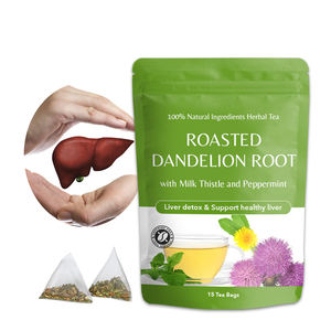 Chá de ervas OEM para limpar e digerir chá orgânico <span class=keywords><strong>Roasted</strong></span> <span class=keywords><strong>Dandelion</strong></span> <span class=keywords><strong>Root</strong></span> com cardo de leite e hortelã - Product Image 1